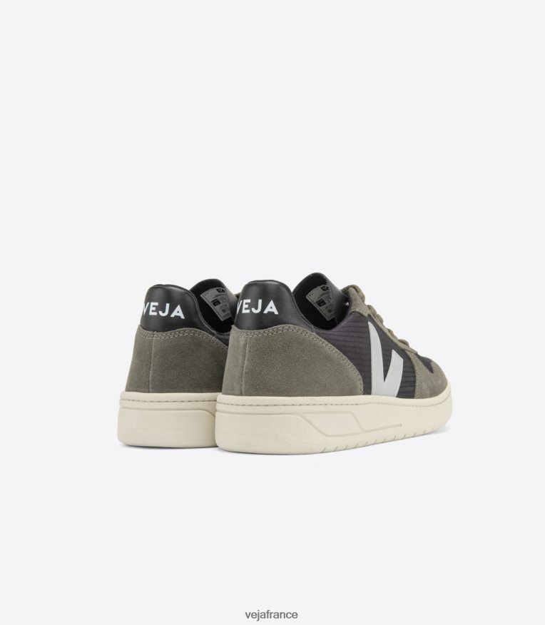chaussures Veja v-10 ripstop noir oxford gris boue Hommes 0826JT63