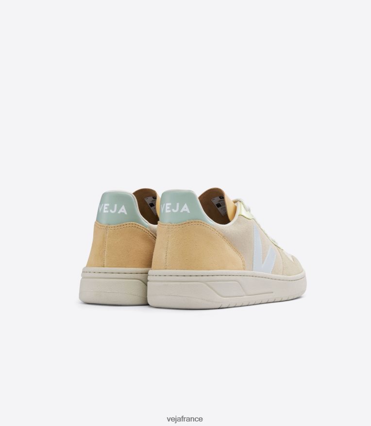 chaussures Veja v-10 suède sable menthol multico Hommes 0826JT54
