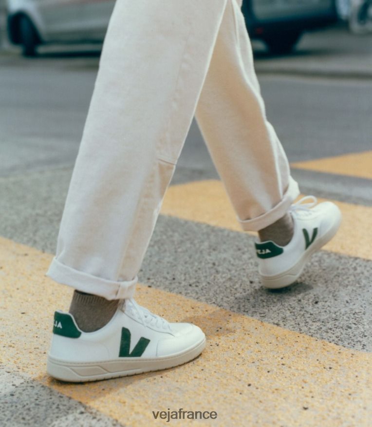 chaussures Veja V-12 cuir blanc Chypre Hommes 0826JT31
