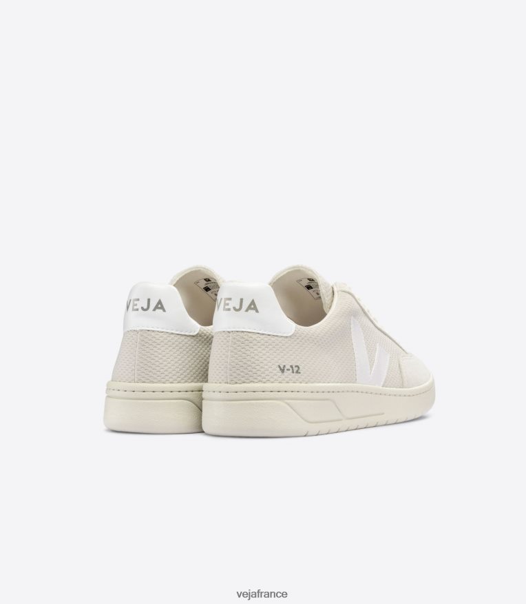 chaussures Veja v-12 alveomesh blanc naturel Hommes 0826JT35