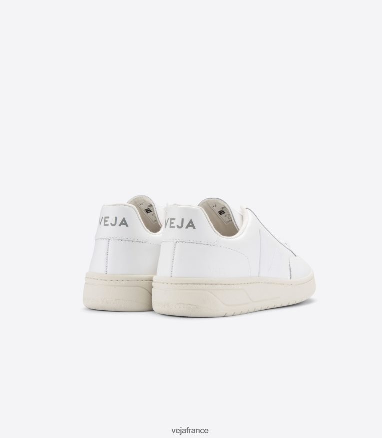 chaussures Veja v-12 cuir blanc Hommes 0826JT33