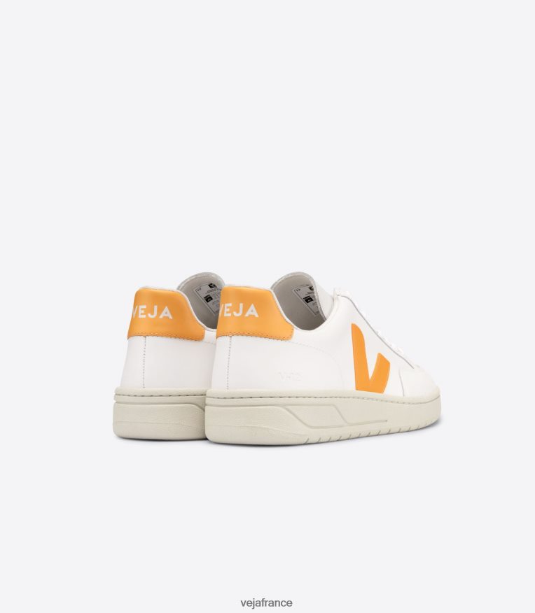 chaussures Veja v-12 cuir blanc ouro Hommes 0826JT32