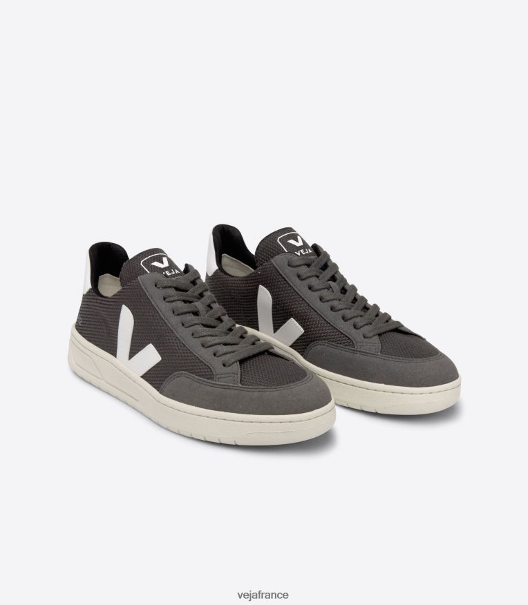 chaussures Veja v-12 vegan b-mesh graphite blanc Hommes 0826JT37