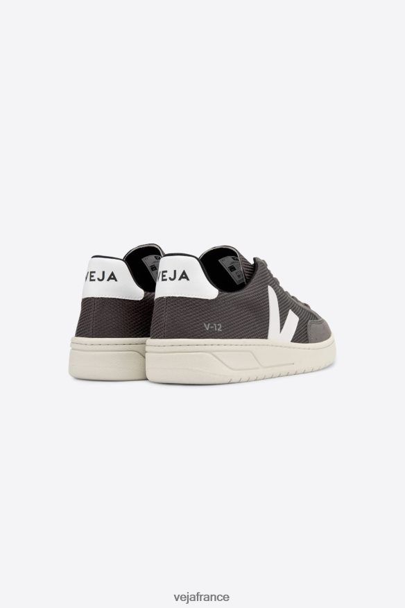 chaussures Veja v-12 vegan b-mesh graphite blanc Hommes 0826JT37