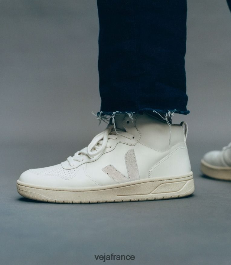 chaussures Veja v-15 cuir blanc Hommes 0826JT81
