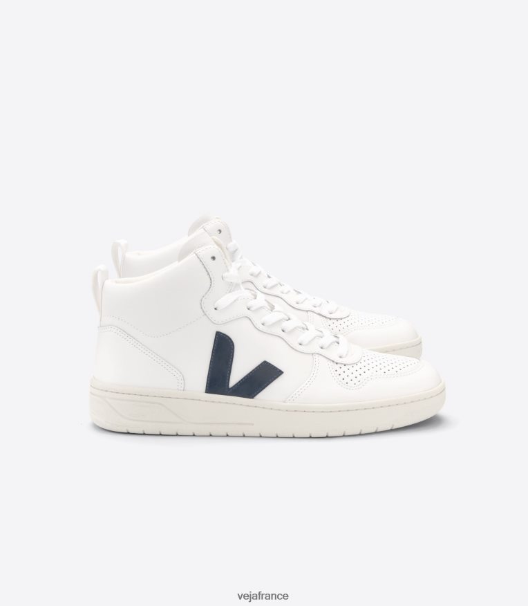 chaussures Veja v-15 cuir blanc nautico Hommes 0826JT87