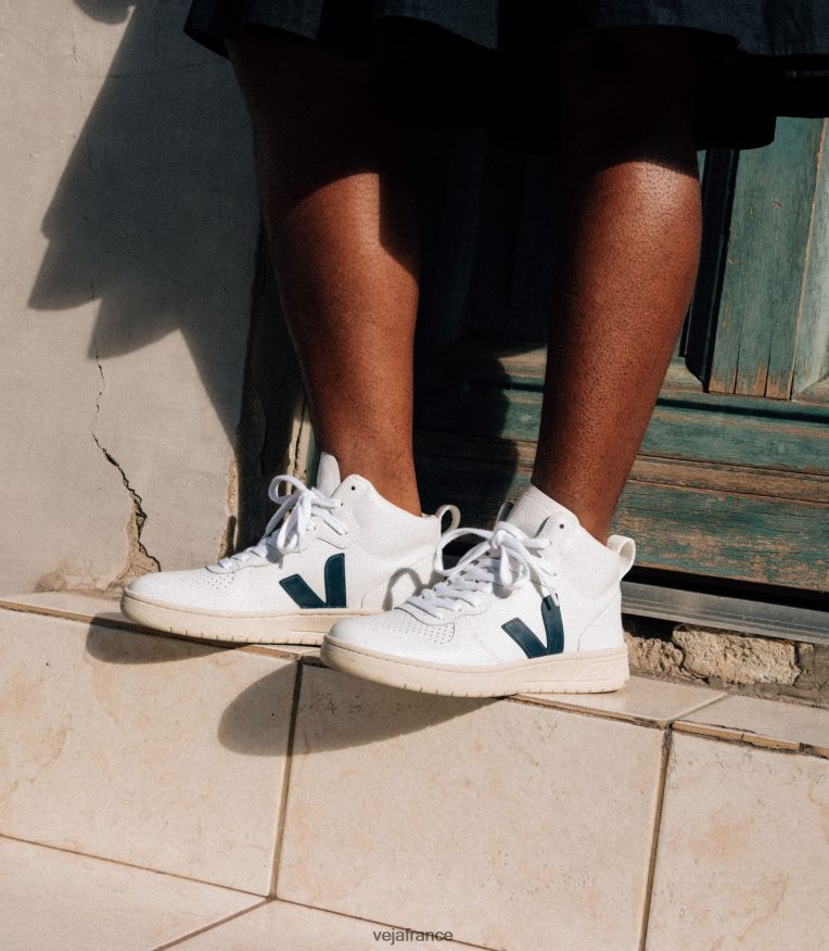 chaussures Veja v-15 cuir blanc nautico Hommes 0826JT87