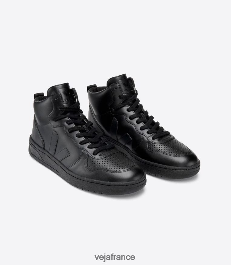 chaussures Veja v-15 cwl entièrement noir Hommes 0826JT88