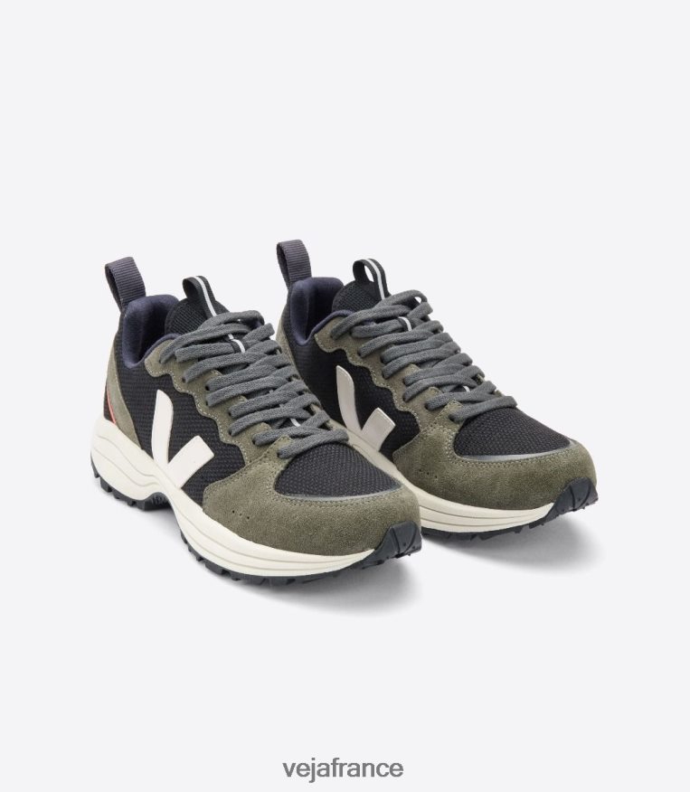 chaussures Veja venturi b-mesh noir olive pierre Hommes 0826JT182