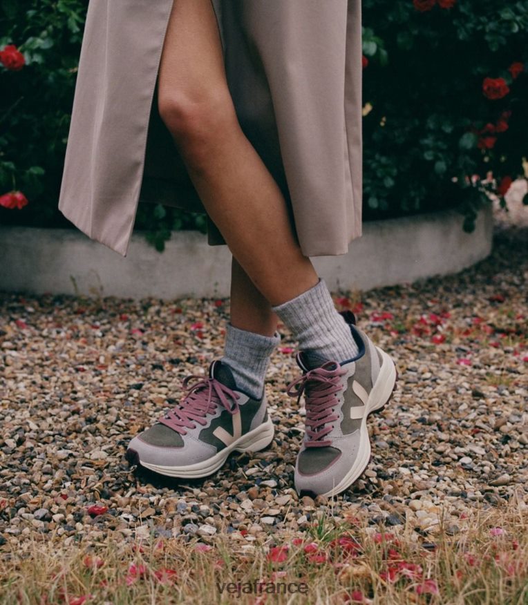 chaussures Veja venturi daim kaki sable oxford gris Hommes 0826JT183